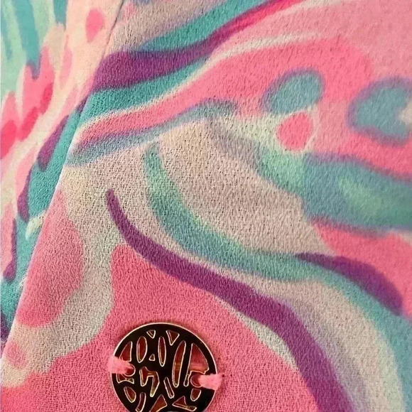 75. Lilly Pulitzer XXS Sleeveless Multicolor Floral Reversible Tank Top Florin - Picture 5 of 8